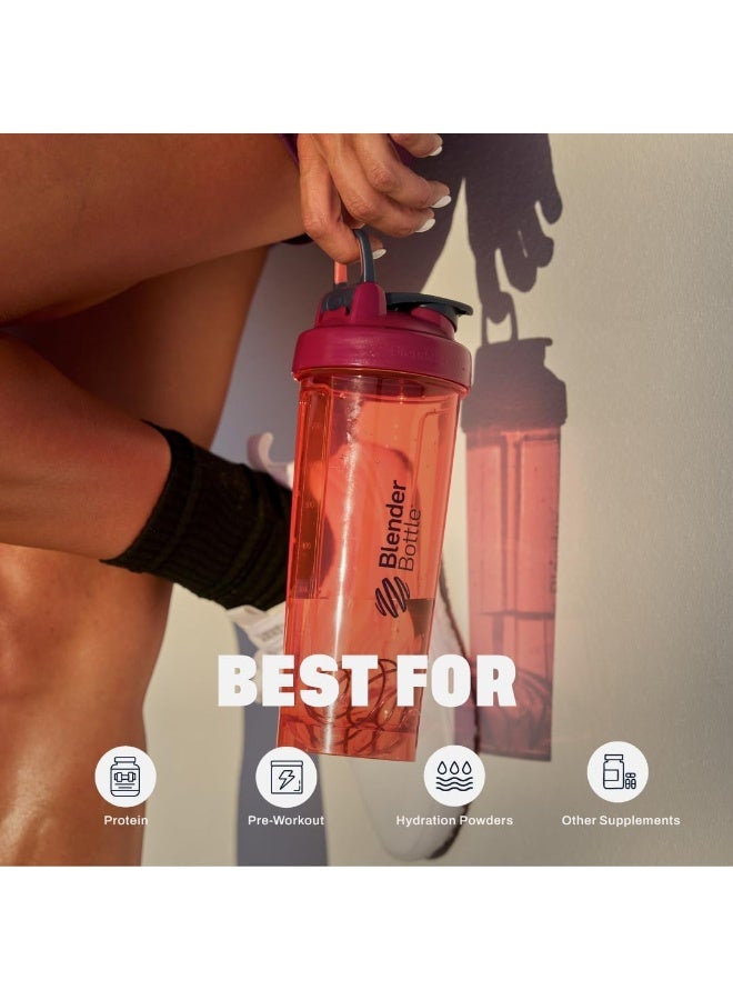 BlenderBottle Blender Bottle Shaker Pro Series Perfect For Protein Shakes And Pre Workout, 28-Ounce, Full-Color Coral - Image 4